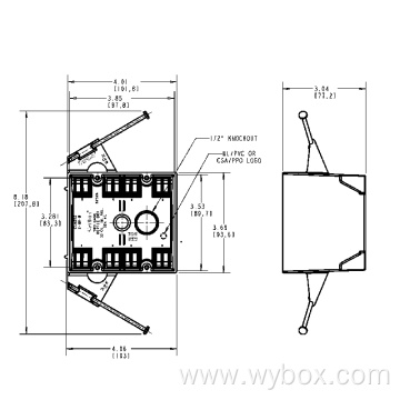 2-Gang 32 cu. in. Blue electrical wall PVC outside electrical box New Work receptacle box Electrical Switch and Outlet Box